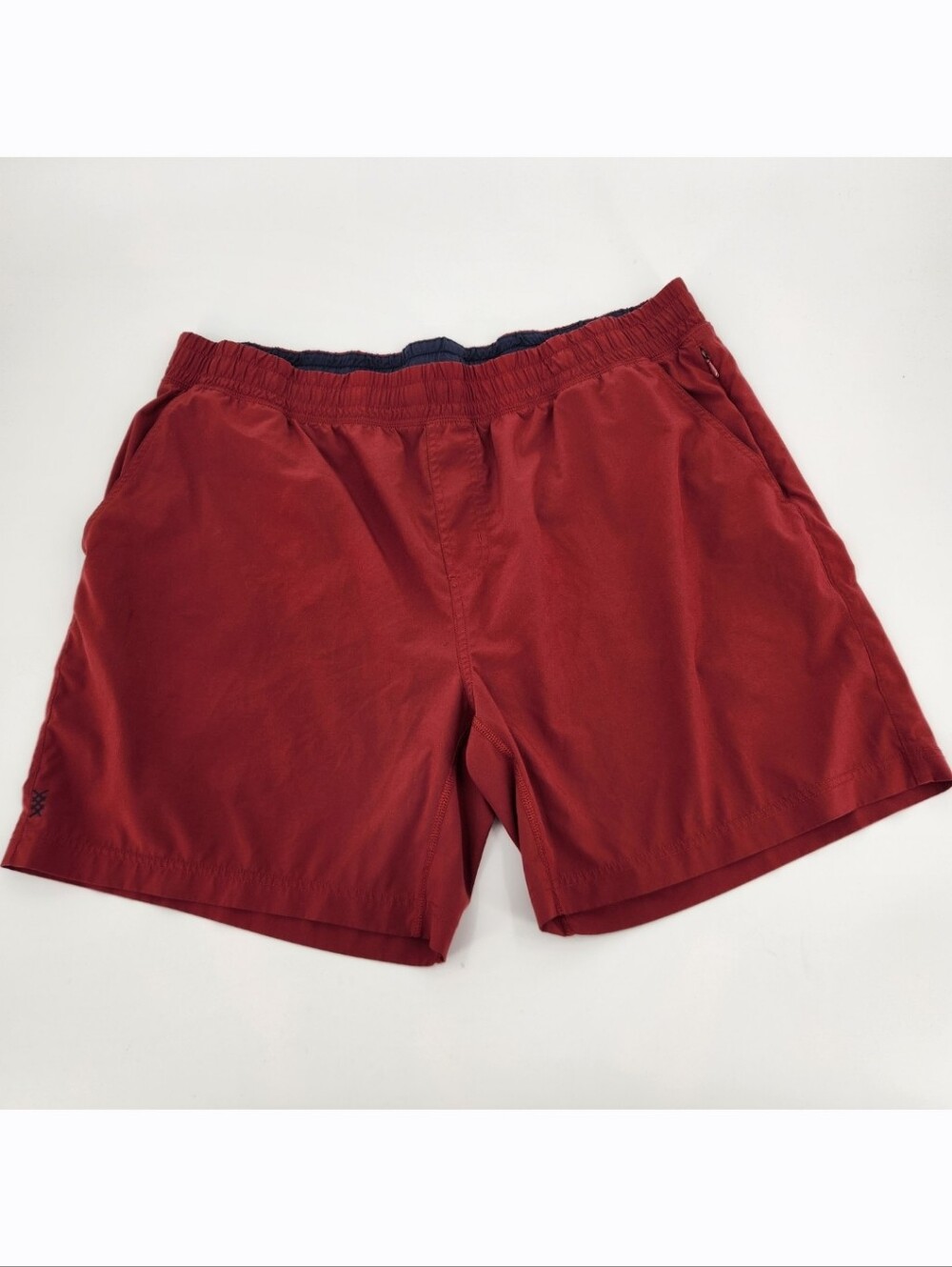Rhone Mens Mako Shorts 7" Burgundy Size XXL Pockets Drawstring